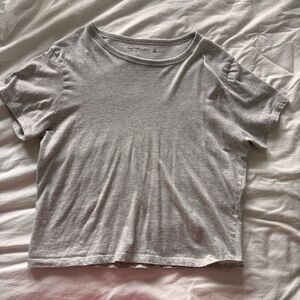 Abercrombie & Fitch Gray Relaxed Crop Tee
